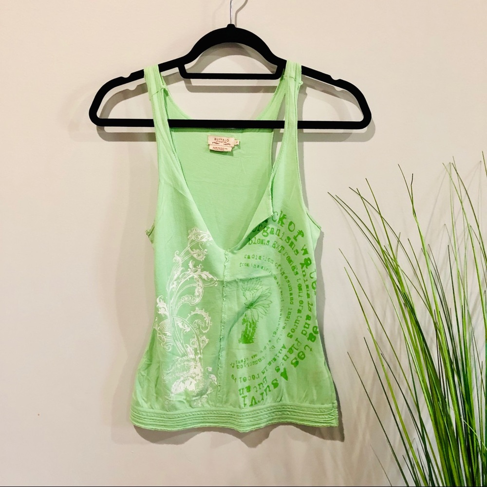 Festival season Buffalo David Bitton tank top green XS/S